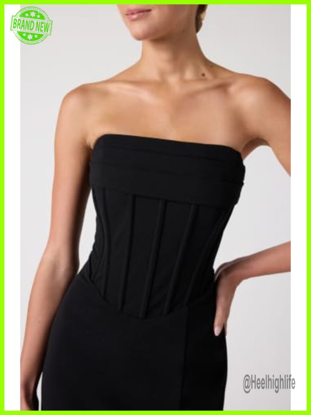Lulus Sunset Corset Bodycon Maxi Dress Strapless Formal Wedding Guest - Picture 2 of 3